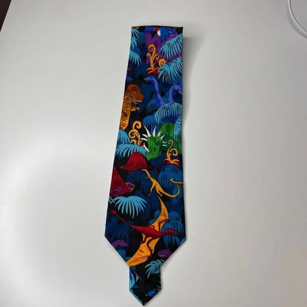 Rossetti silk dinosaurs colorful tie
